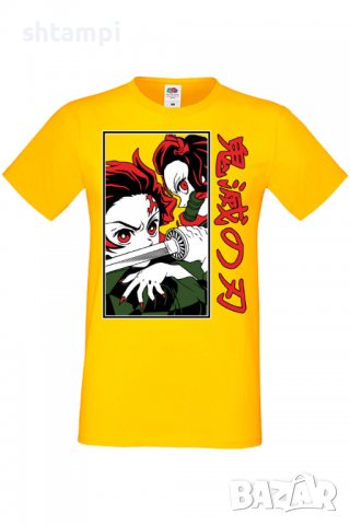 Мъжка тениска Demon Slayer Tanjiro Nezuko Fighting,Анимация,игра,Празник,Повод,, снимка 10 - Тениски - 38075907