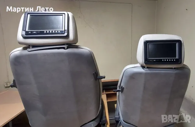 Автомобилни седалки с монитори. Кожени.