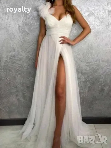 Дълга официална бяла рокля Различни цветове , снимка 2 - Рокли - 49853747