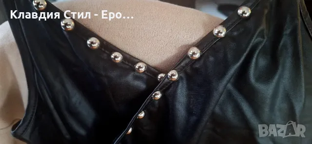 Секси кожена рокля, размери М, Л, ХЛ, снимка 5 - Рокли - 48151122