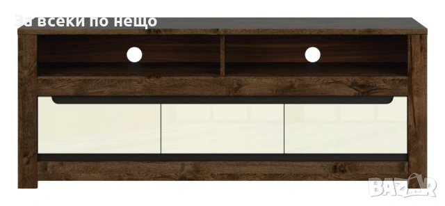 ТВ Шкаф RUSO RTV3S корпус дъб април/фронт перлен лак Код P2011, снимка 3 - Шкафове - 53936562