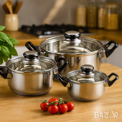 Комплект тенджери MC1855 – 6 части за подредена кухня и готвене без излишен хаос