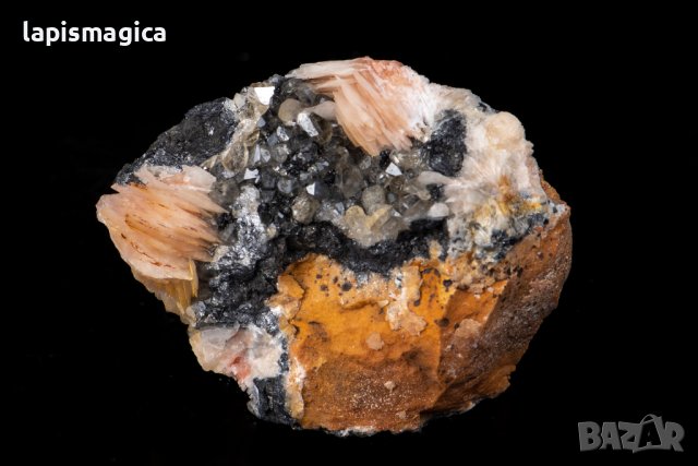 Друза от флуоресцентен церусит и барит 111g, снимка 2 - Други ценни предмети - 38376834