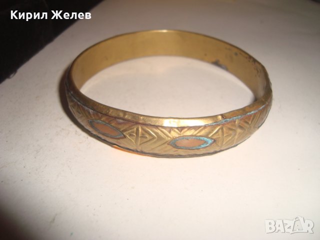 СТАРИННА МЕДНО - БРОНЗОВА ГРИВНА с АВТЕНТИЧНА ПАТИНА НЕПОЧИСТВАНА НАКИТ за КОЛЕКЦИЯ 137№, снимка 4 - Колекции - 30757566