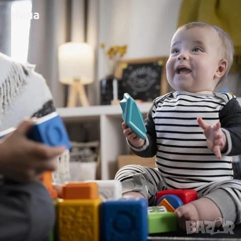 Активна играчка Baby Einstein - Кубчета, Bridge & Learn, 15 части, снимка 12 - Образователни игри - 52214322