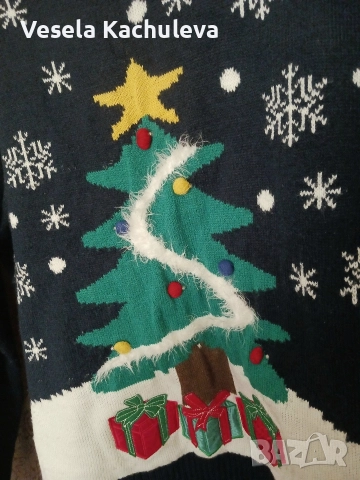 Продавам коледен пуловер XXL с подарък , снимка 4 - Пуловери - 52810702