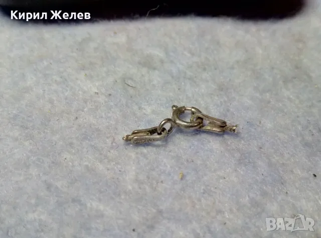 СТАРА СРЕБЪРНА ЗАКОПЧАЛКА СРЕБРО 925 ITALY КАРАБИНКА За ГРИВНА КОЛИЕ ВЕРИЖКА 49882, снимка 6 - Други - 49525199