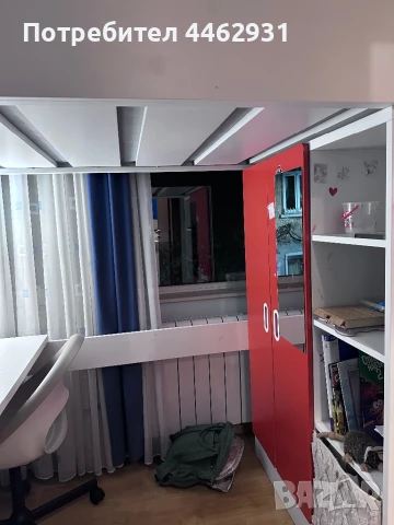 двуетажно легло/гардероб/бюро/етажерка IKEA Smastad., снимка 3 - Спални и легла - 51206159