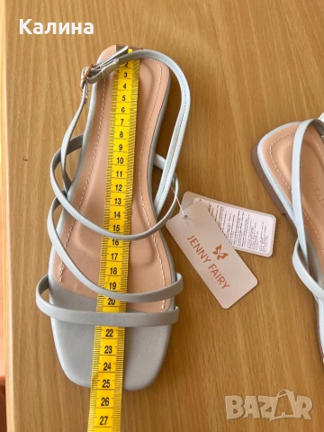 ЧИСТО НОВИ Светлосини сандали, снимка 2 - Сандали - 50889926