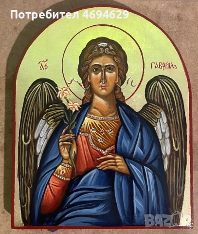 Ръчно изписана икона на “Св. Архангел Гавриил”