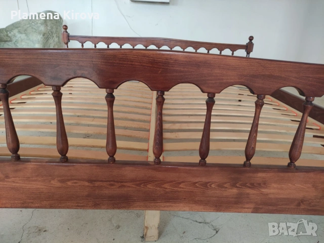 Спалня 190х180 см | Естествено дърво | Нова, разглобена, на пакети, снимка 5 - Спални и легла - 53962450