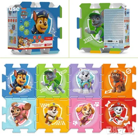 НОВИ! Мек килим пъзел постелка за игра Paw Patrol Пес Патрул 