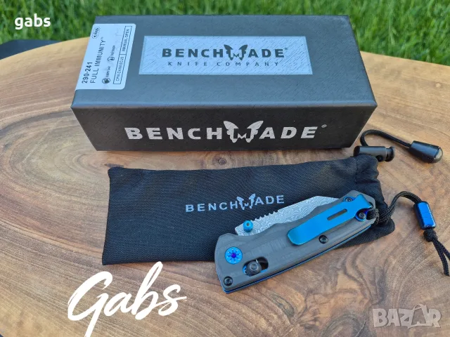 Сгъваем нож Benchmade Full Immunity 290-241 Gold Class,CPM Damaskus,Carbon, снимка 10 - Ножове - 55742947
