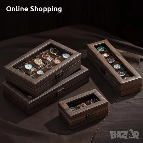 Луксозна дървена кутия за 3, 6, 10 или 12 броя часовници дървени кутии