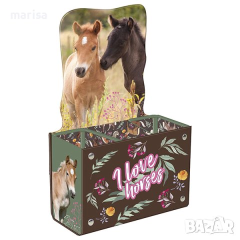 Поставка за бюро I Love Horses, тройна, с коне 5901130096992