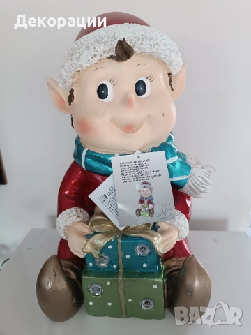 Нови керамични светещи Коледни елфи джуджета , снимка 6 - Коледни подаръци - 52162601