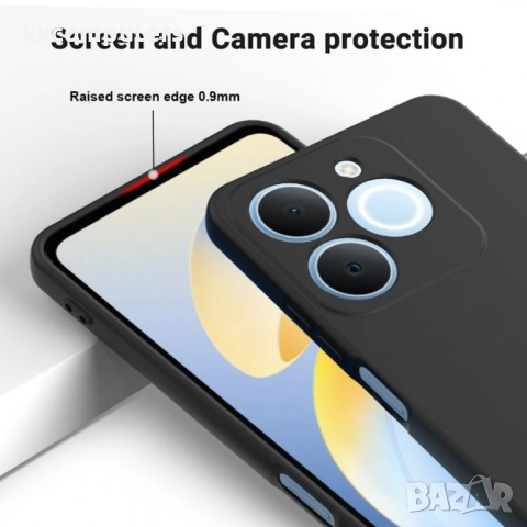 Realme Note 70T / Realme C71 Силиконов калъф с Протектор и Връзка за Ръка - Удароустойчив с Повдигна, снимка 7 - Калъфи, кейсове - 52121060