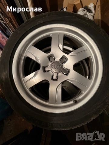 Джанти с гуми Audi 17 5х112 66.6 , снимка 2 - Гуми и джанти - 53923688