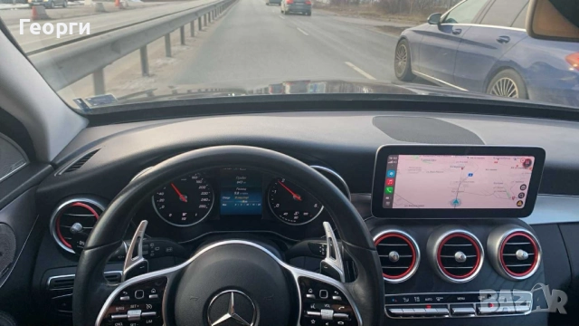 Mercedes C-class C200 2019г facelift 9G-Tronic реални км обслужен, снимка 7 - Автомобили и джипове - 52127450