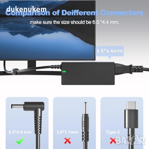 Захранващ адаптер 19V 2.53A за LG монитори и телевизори, снимка 3 - Кабели и адаптери - 53353571
