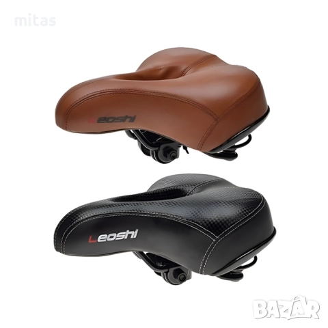 Универсална седака за велосипед LEOSHI, Въздушен отвор, Черна и Кафява