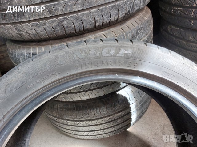 4 бр. Летни Гуми Dunlop 215 45 18 dot 0314, снимка 4 - Гуми и джанти - 36640159