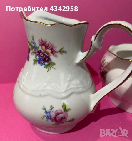 Kahla.Germany.1960-те.Кана за мляко и захарница., снимка 5 - Антикварни и старинни предмети - 52680056