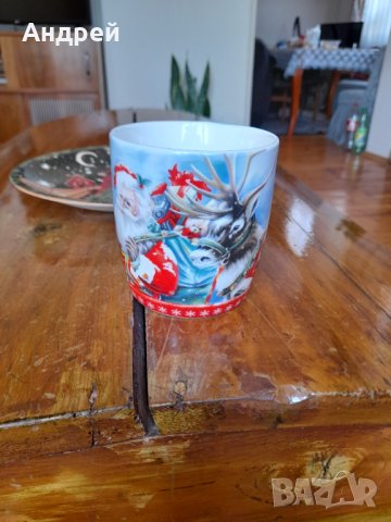 Стара коледна чиния,чаша, снимка 5 - Други ценни предмети - 34007292