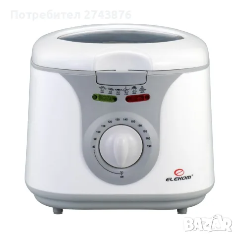 Фритюрник ЕК-408, 2 л., 1300W, Кошница с дръжка, Терморегулатор 80-190°С 