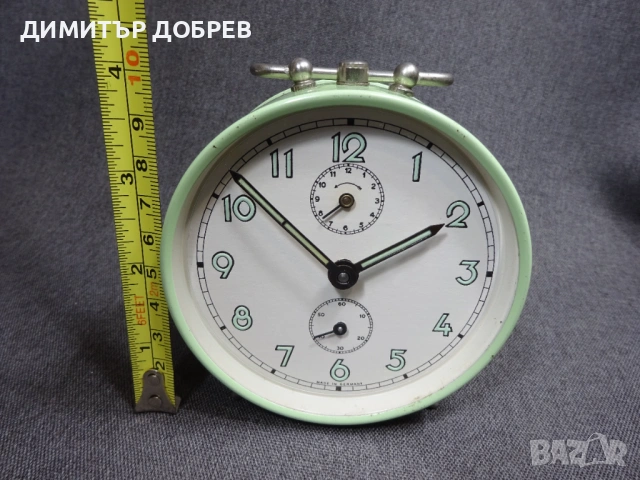 СТАР РЕТРО МЕХАНИЧЕН ЧАСОВНИК БУДИЛНИК GERMANY, снимка 6 - Антикварни и старинни предмети - 54113533