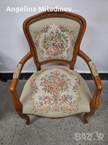 Винтидж кресло Луи XV Ромео и Жулиета , снимка 2 - Дивани и мека мебел - 52926273
