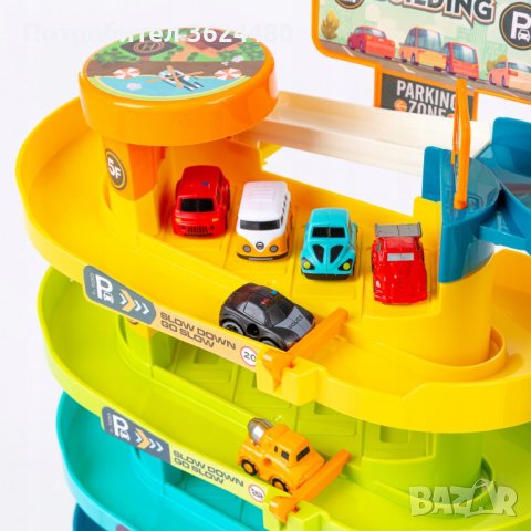 Многоетажен паркинг с пет нива и 6 колички 4152, снимка 4 - Коли, камиони, мотори, писти - 42628988