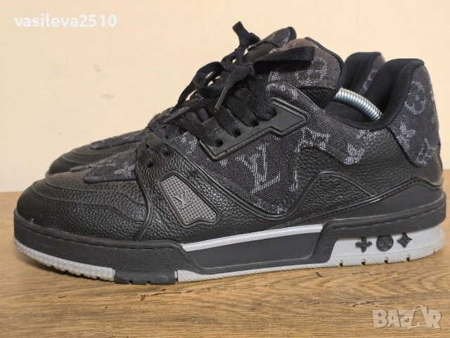 Louis Vuitton LV Trainer x Nigo Black Denim лимитирани мъжки кецове , снимка 3 - Маратонки - 53891284