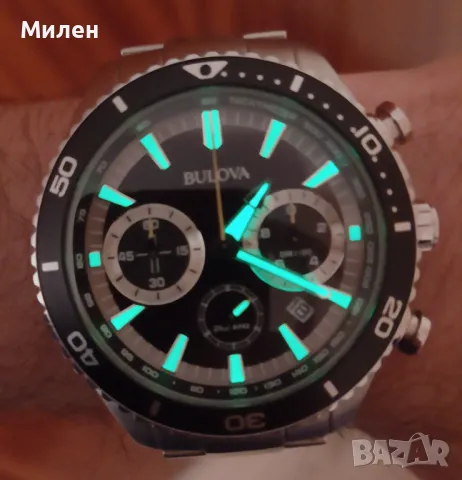 Bulova 262khz Chronograph , снимка 3 - Мъжки - 48011410