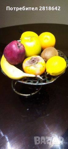 Арт Фруктиера, чиния за плодове от метал, снимка 2 - Сервизи - 42859344