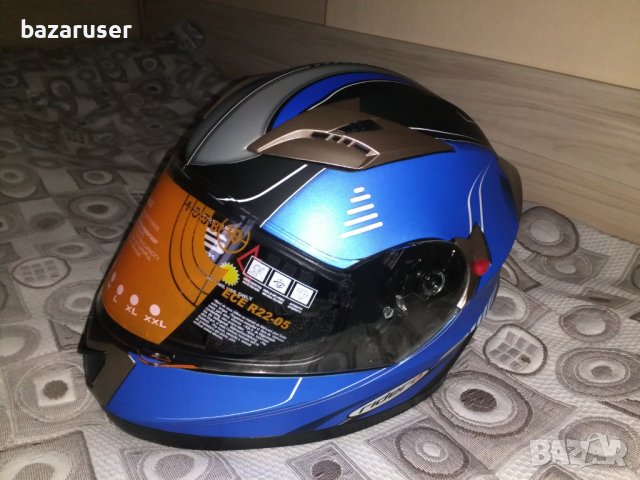 Каска мотор RIDERO интегриран син размер XS,S,M,L,XL/Гаранция 12 месеца/, снимка 4 - Аксесоари и консумативи - 29764243