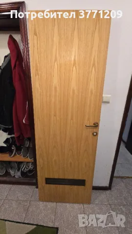 Дървена врата за баня, снимка 1