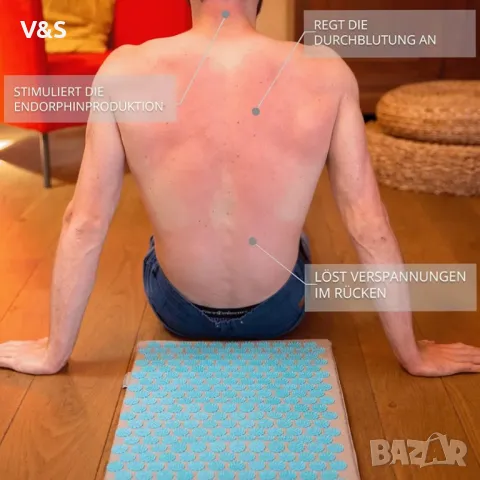 Комплект за акупресура Fitem XL - Подложка за акупресура + Възглавница за акупресура - за облекчаван, снимка 5 - Масажори - 49242628