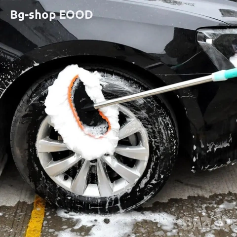 Четка за автомивка с телескопична дръжка до 120см, мека глава, без драскотини, снимка 6 - Аксесоари и консумативи - 53941982