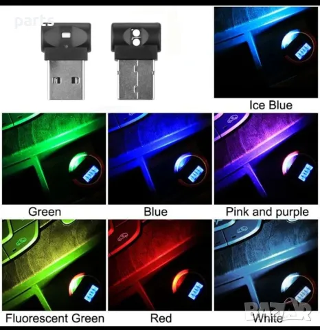 Осветление за автомобил USB, снимка 2 - Аксесоари и консумативи - 47577330