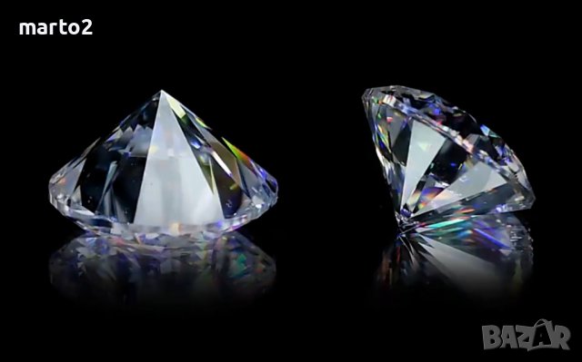 Скъпоценен камък Мойсанит, 5 карата, Разрез - "Брилянт", Сертификат, снимка 2 - Други - 37331849