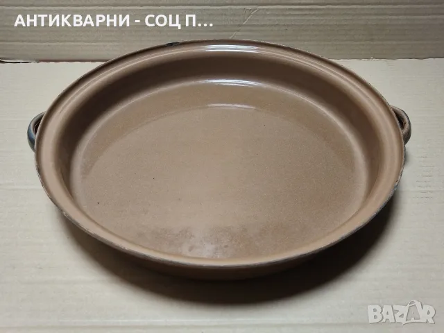 Стара Соц Емайлирана Тава. / НОМЕР 952., снимка 2 - Прибори за хранене, готвене и сервиране - 55711619