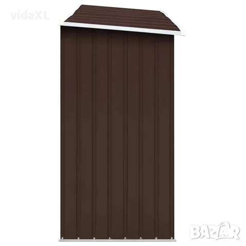 vidaXL Навес за дърва, поцинкована стомана, 330x84x152 см, кафяв, снимка 7 - Дърва за огрев - 56147679
