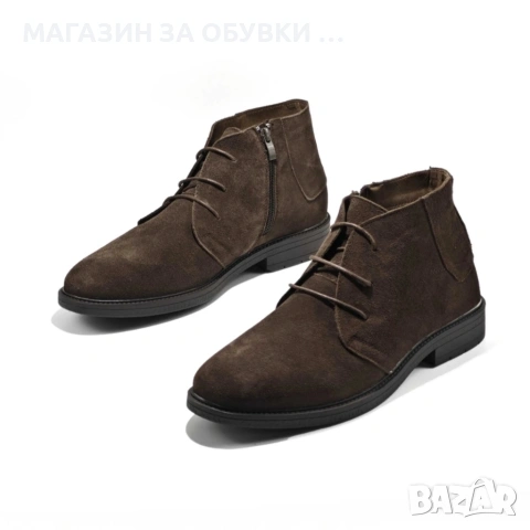 МЪЖКИ ОБУВКИ - ЕСТЕСТВЕН ВЕЛУР - код:Е19003, снимка 4 - Ежедневни обувки - 53915310