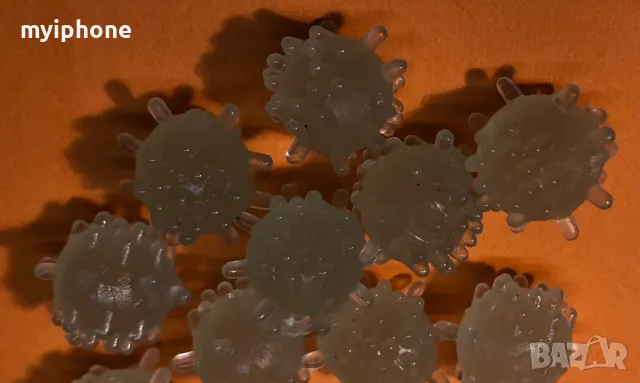 10 броя светещи плуващи силиконови топчета  8 мм., снимка 4 - Стръв и захранки - 49264084