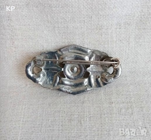 ⚜️ Винтидж руска брошка в стил Art Deco ⚜️, снимка 2 - Антикварни и старинни предмети - 39790739