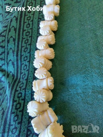 Стар гердан от слонова кост , снимка 4 - Антикварни и старинни предмети - 38261532
