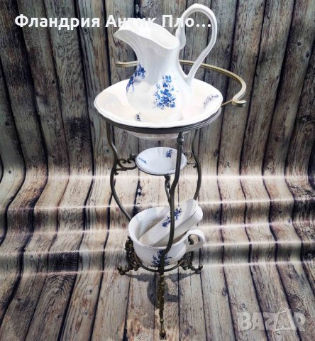 Английски комплект за баня "Staffordshire" (Син) , снимка 5 - Декорация за дома - 35097274