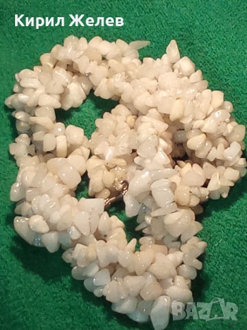 ПРЕКРАСНО КОЛИЕ ОГЪРЛИЦА от НАТУРАЛЕН БЯЛ ОПАЛ КАМЪЧЕТА РЪЧНО НАНИЗАНИ 34675, снимка 15 - Колиета, медальони, синджири - 39190636