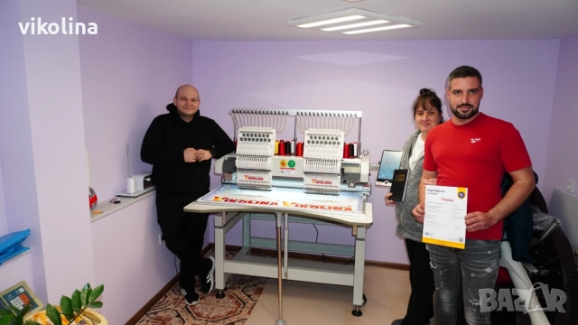 Двуглава машина за Бродерия 500мм х 400 мм със сертификат и патент